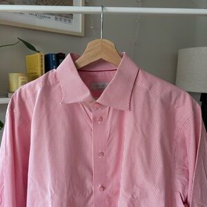 Eton Men's Contemporary Fit Striped Dress Shirt Flip Cuff XXL (46 - 18)